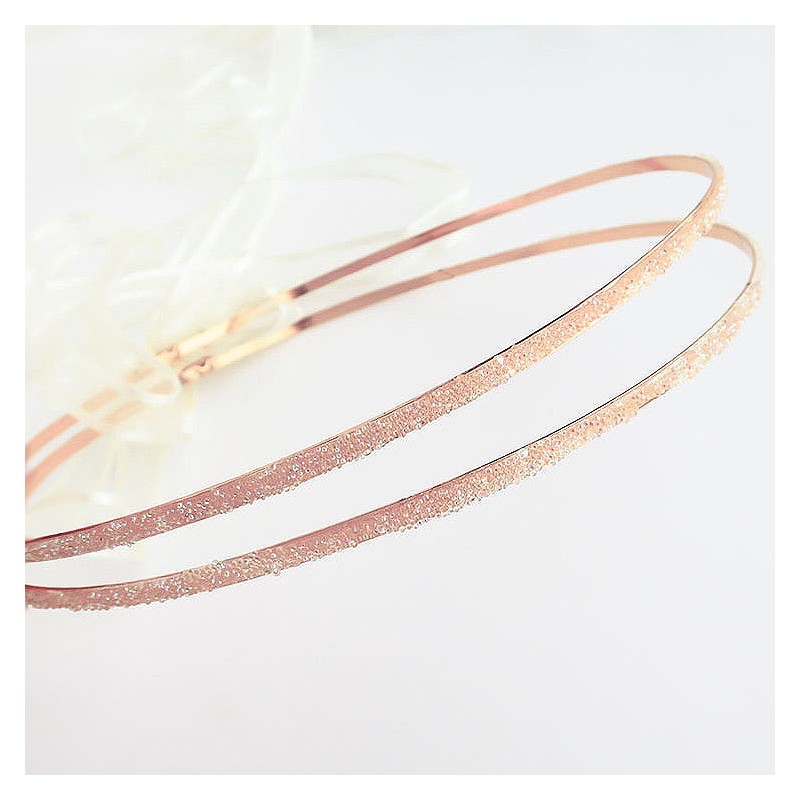 Ασημένια Στέφανα Γάμου με Crystal Fabric Rose Gold ST227