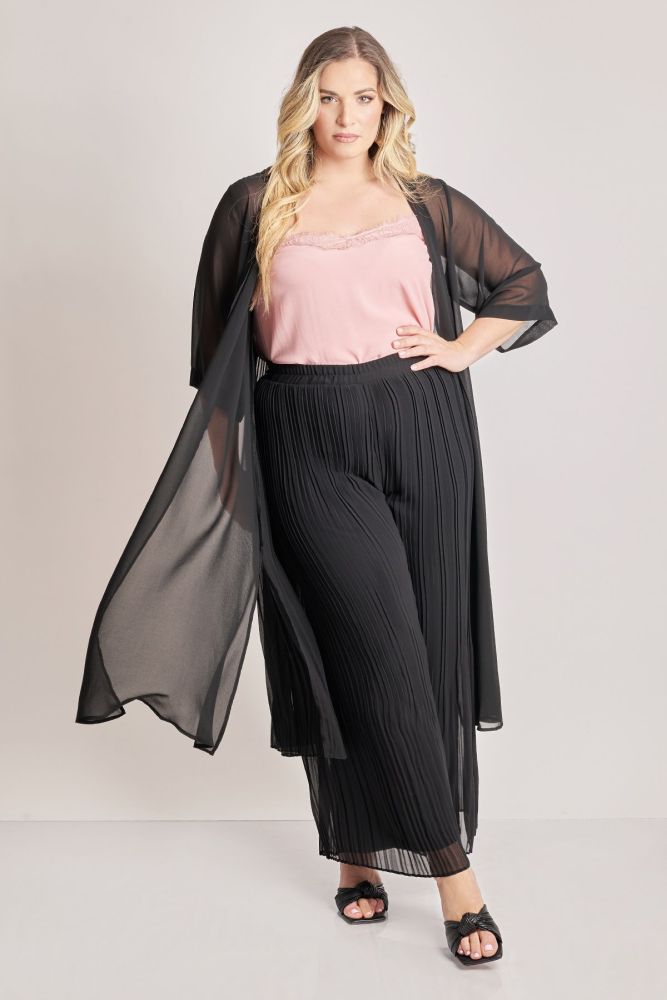 Παντελόνα chiffon πλισέ