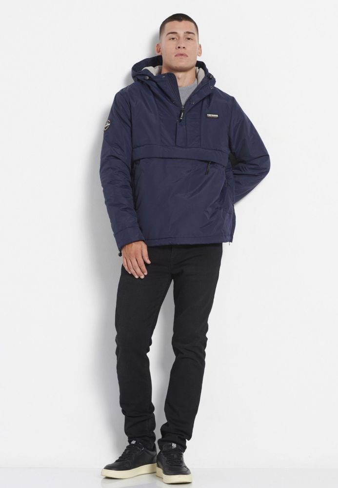 Ανδρικό overhead jacket με κουκούλα