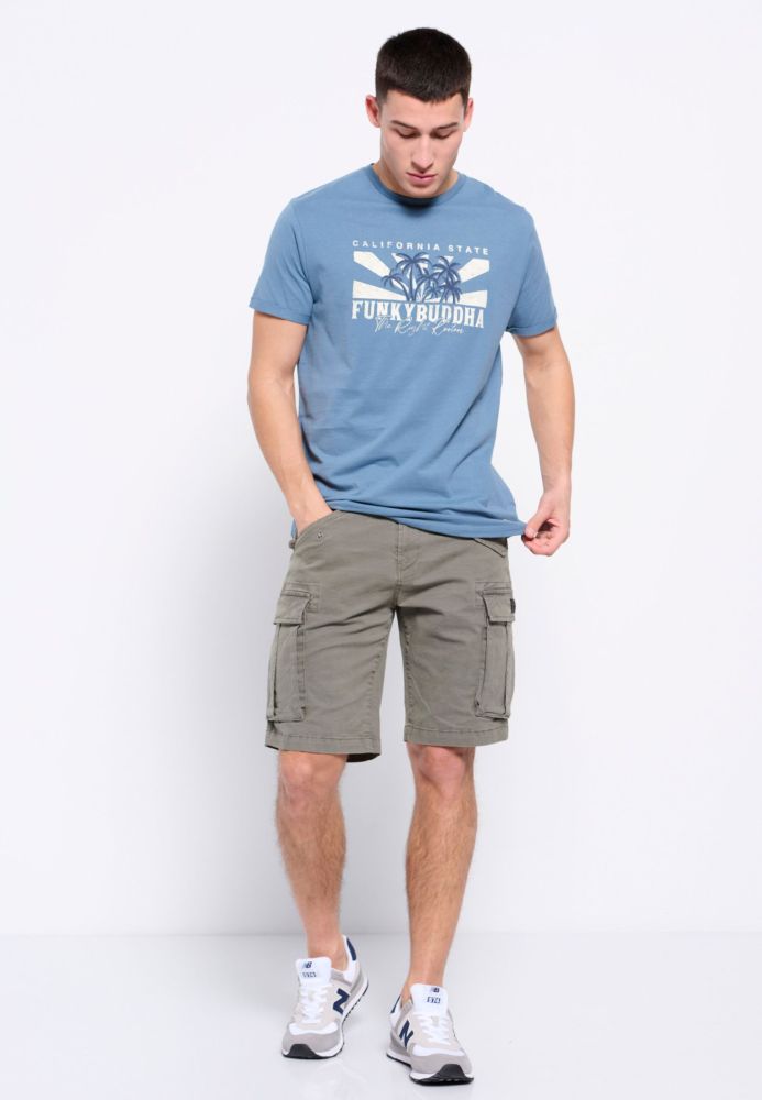 T-shirt με τύπωμα σε vintage look