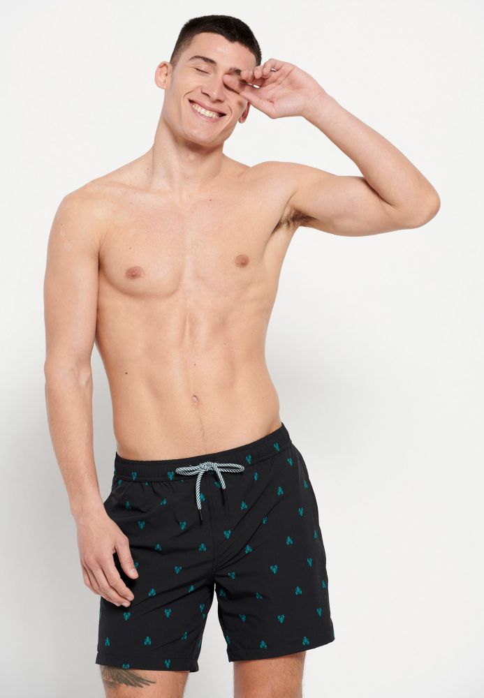 Stretch fit ανδρικό μαγιό με all over τύπωμα