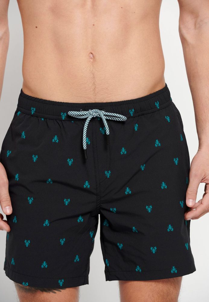 Stretch fit ανδρικό μαγιό με all over τύπωμα