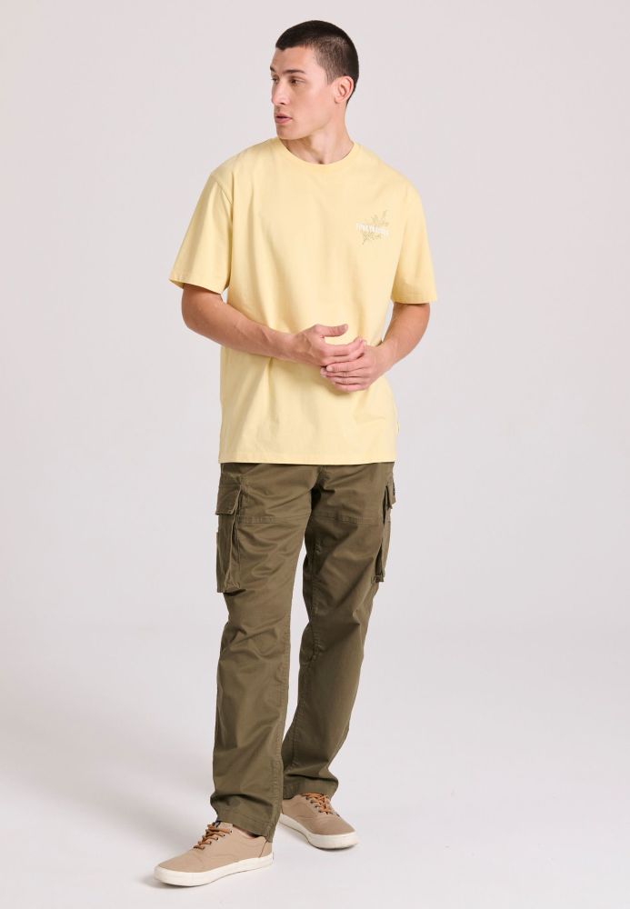 Loose tapered fit cargo παντελόνι σε ζακάρ ύφανση