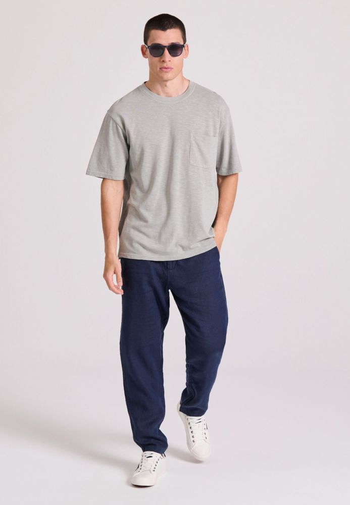 Relaxed fit t-shirt με τσέπη στο στήθος