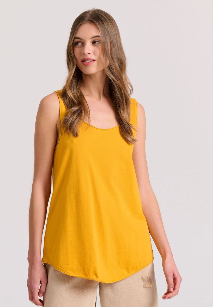 Tank top από οργανικό βαμβάκι με raw edges
