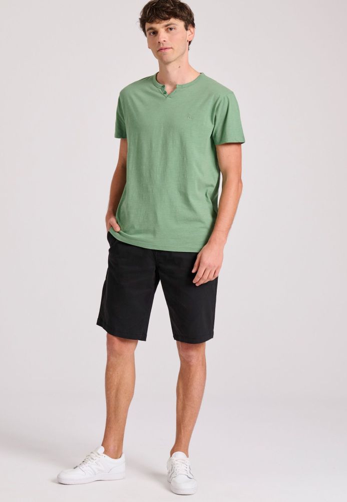 T-shirt με λαιμό henley Garage 55