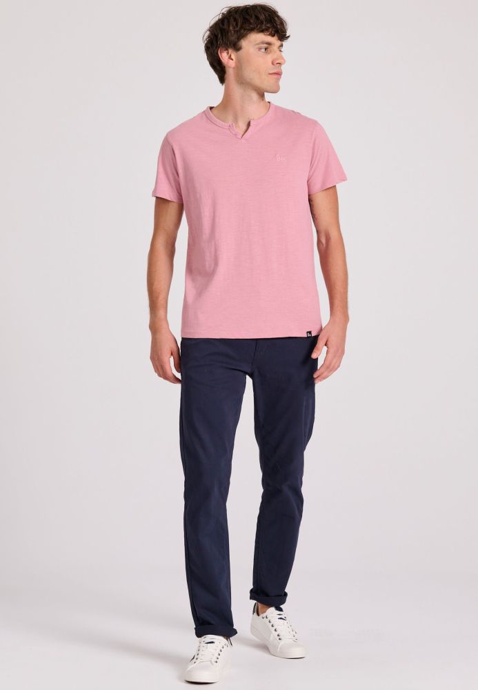 T-shirt με λαιμό henley Garage 55