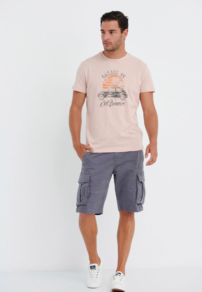 Βαμβακερό t-shirt με τύπωμα Garage 55