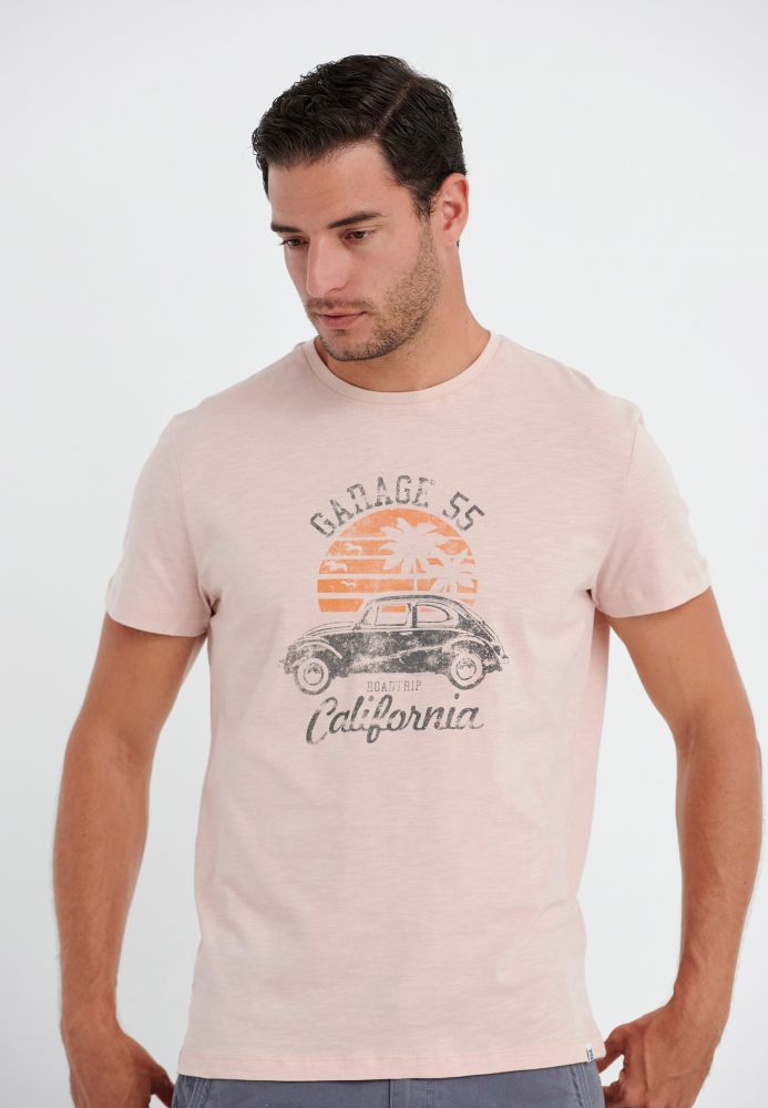 Βαμβακερό t-shirt με τύπωμα Garage 55