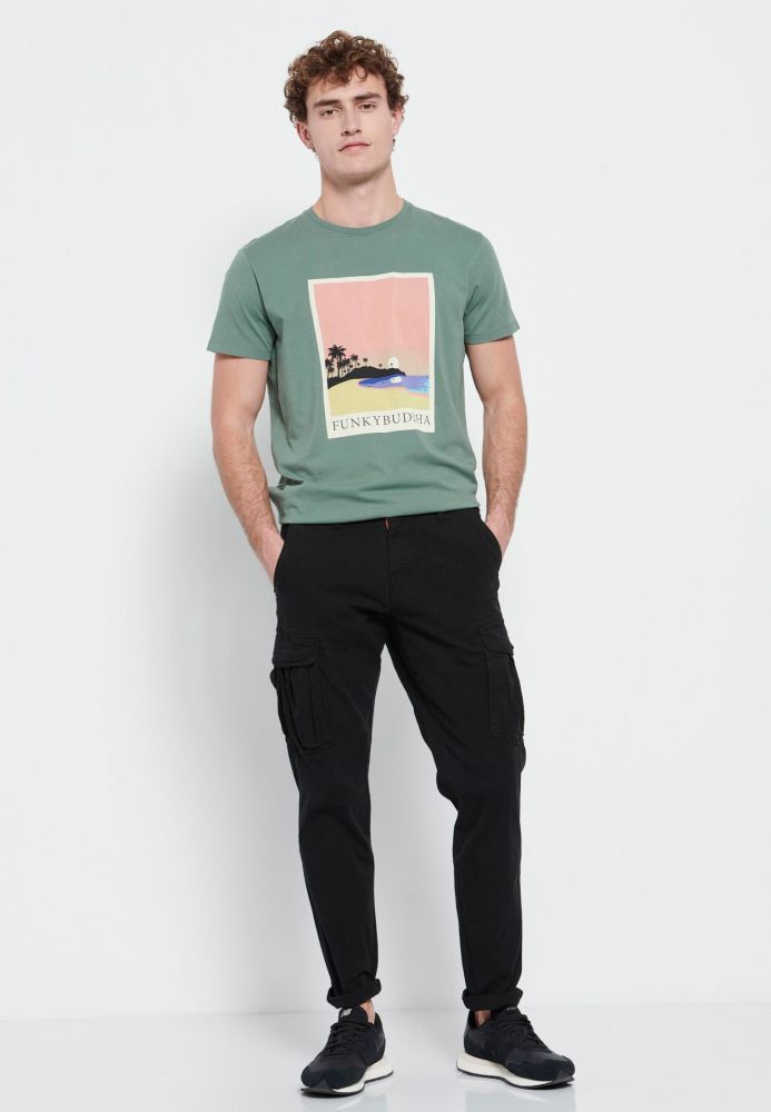 Minimal paint printed t-shirt