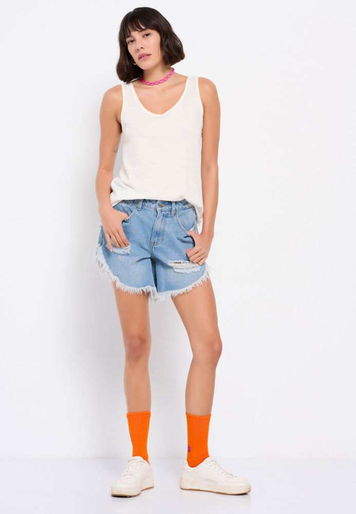Βαμβακερό μονόχρωμο tank top