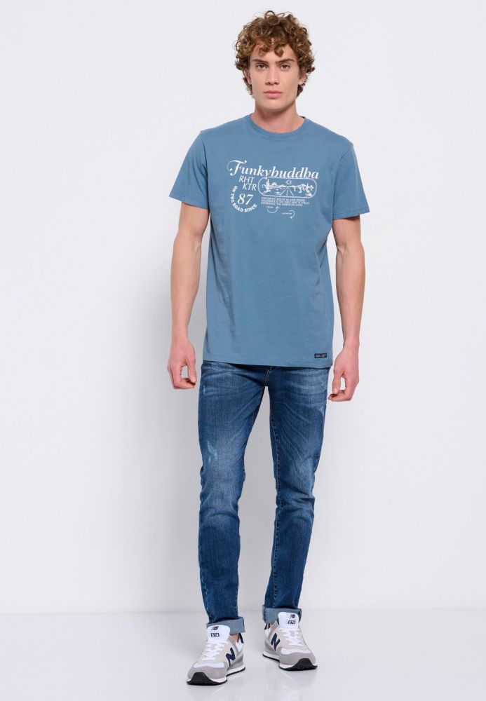 T-shirt από οργανικό βαμβάκι με retro τύπωμα