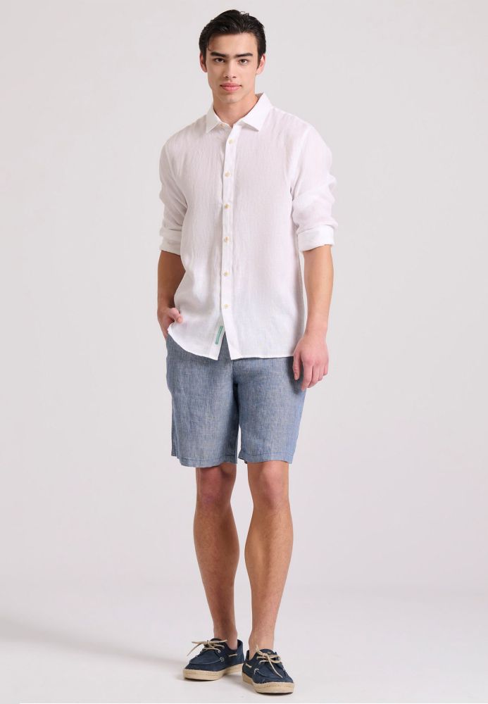 Garment dyed λινό πουκάμισο - The essentials