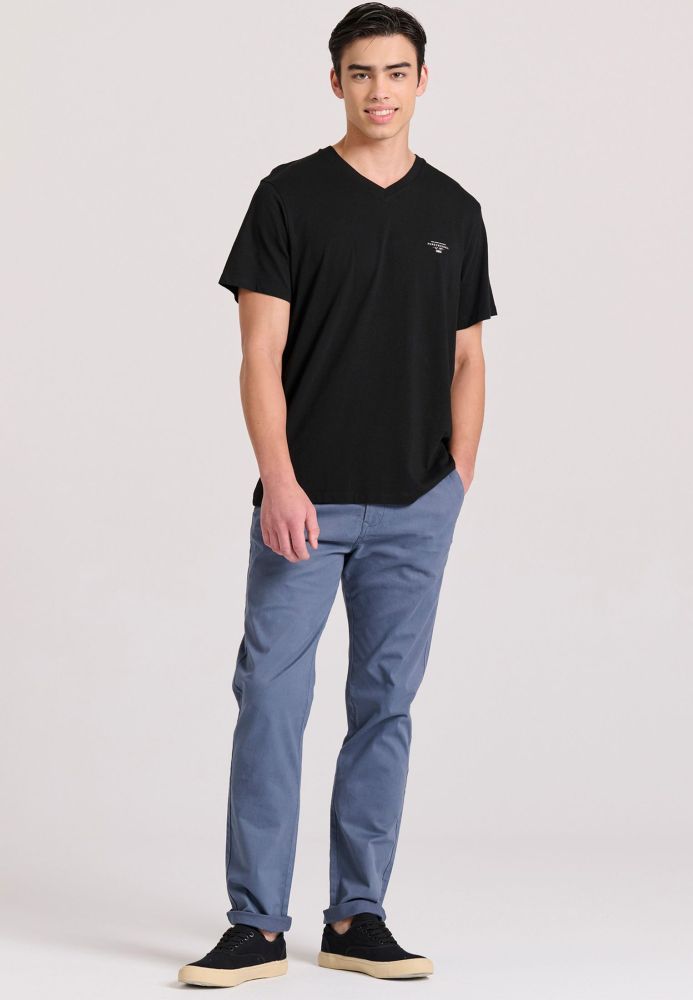 V-neck t-shirt με logo στο στήθος