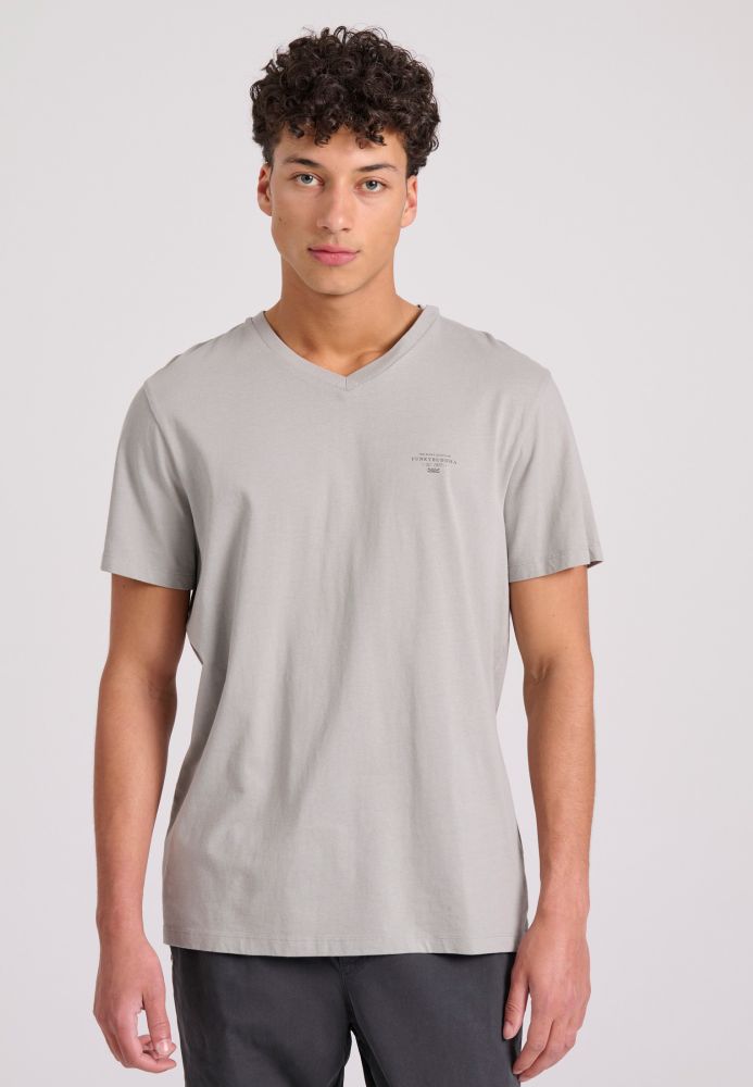 V-neck t-shirt με logo στο στήθος