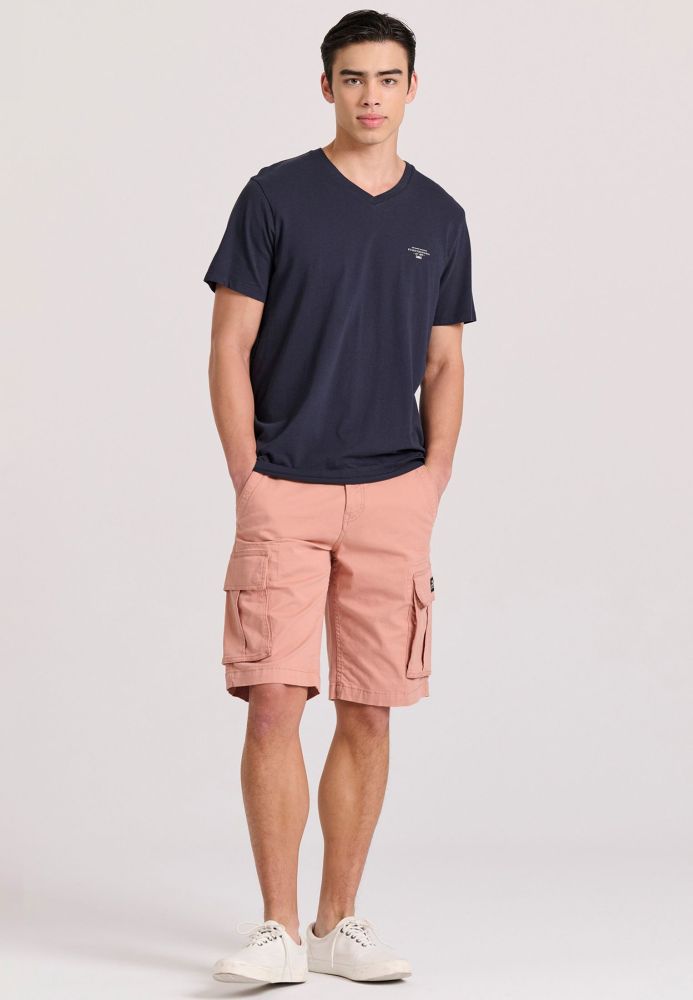 V-neck t-shirt με logo στο στήθος