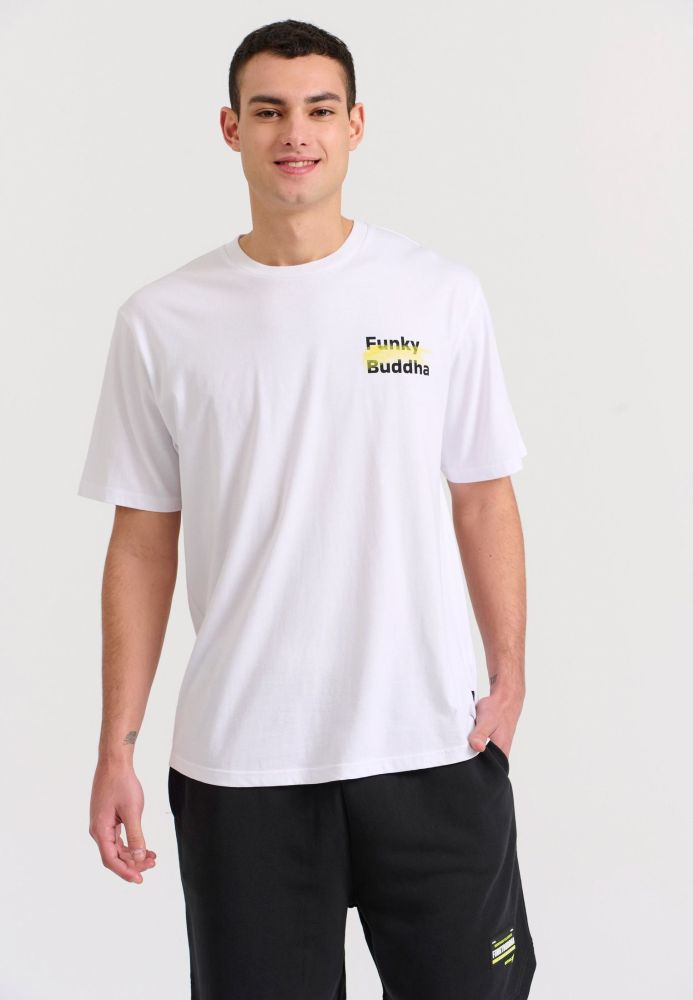 Relaxed fit t-shirt με brushed τύπωμα στην πλάτη