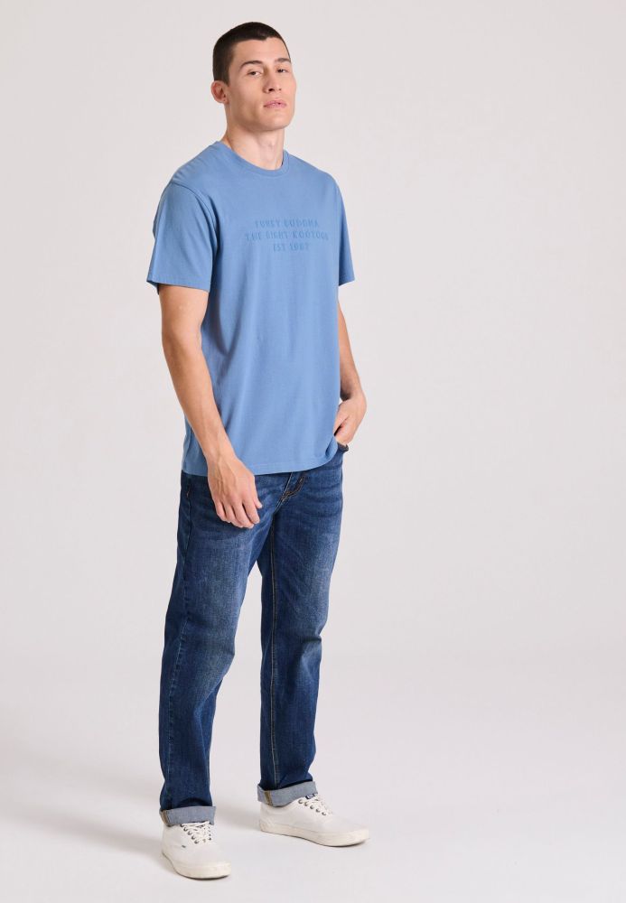 T-shirt με embossed τύπωμα στο στήθος