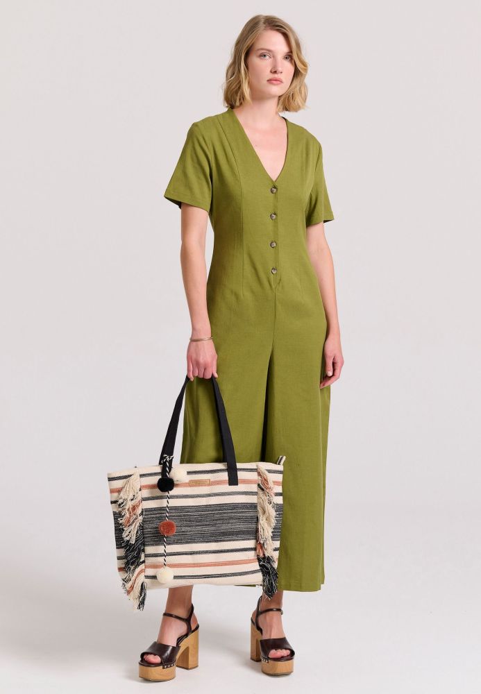 Wide leg fit ολόσωμη φόρμα από lyocell
