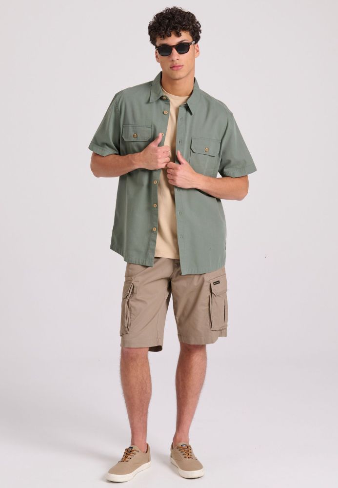 Overshirt lyocell blend πουκάμισο με τσέπες