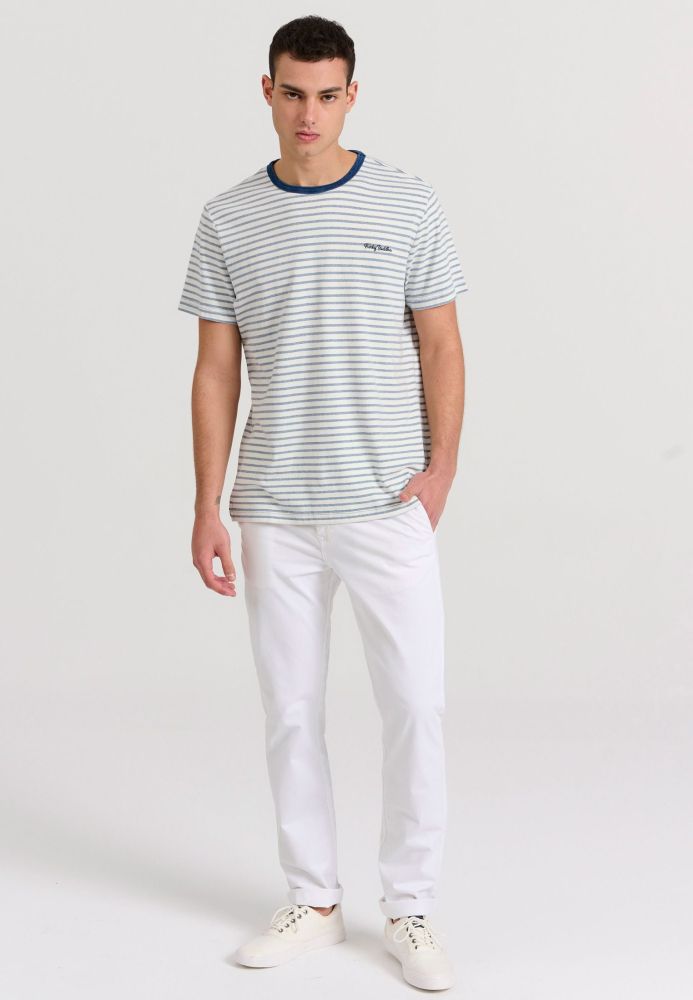 Κοντομάνικο navy look ριγέ t-shirt