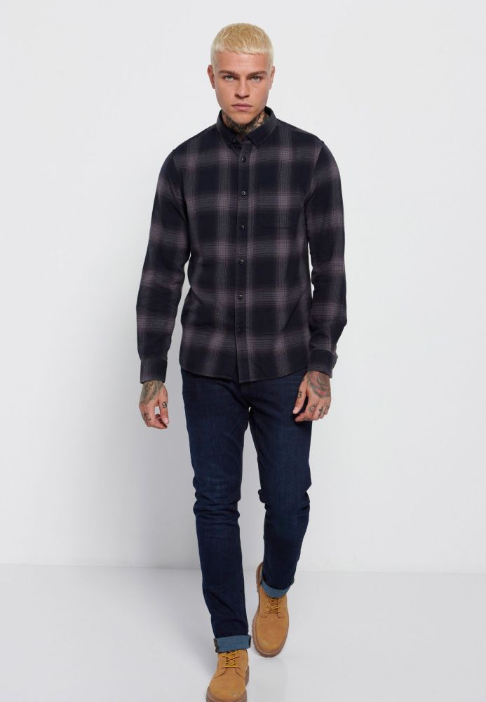 Flannel καρό πουκάμισο με τσέπη