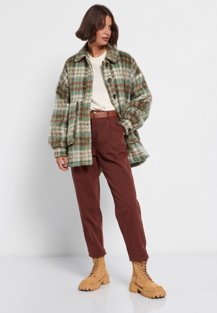 Loose fit καρό overshirt