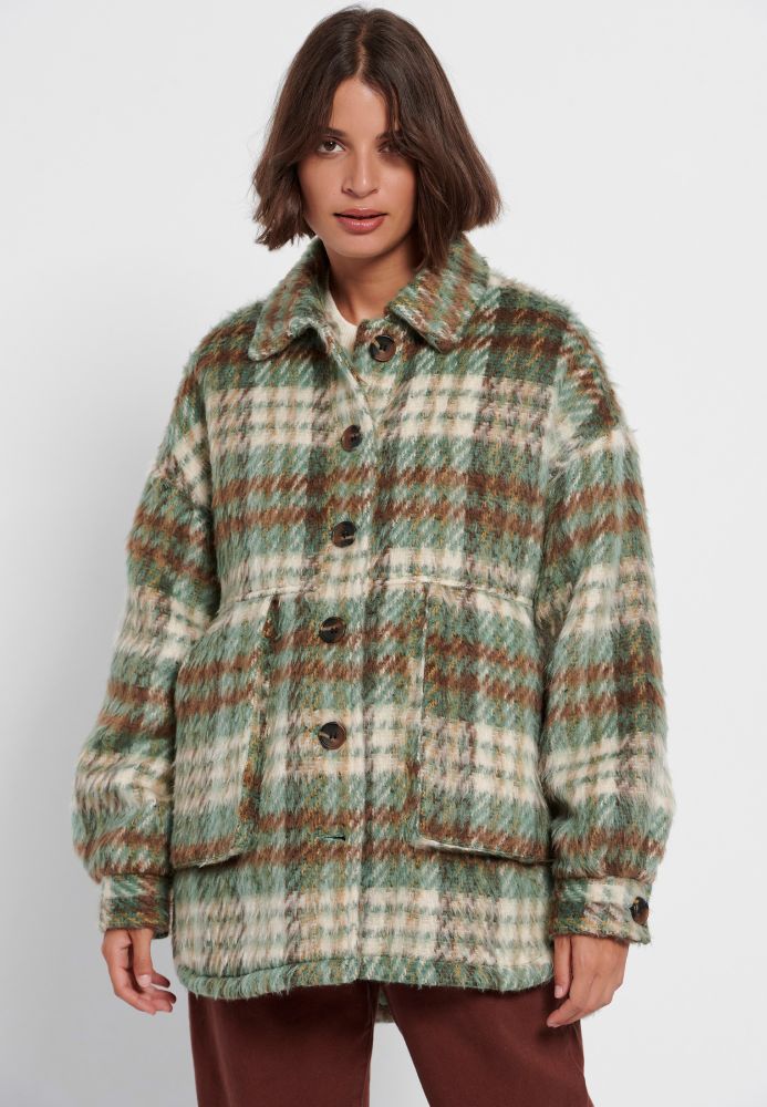 Loose fit καρό overshirt