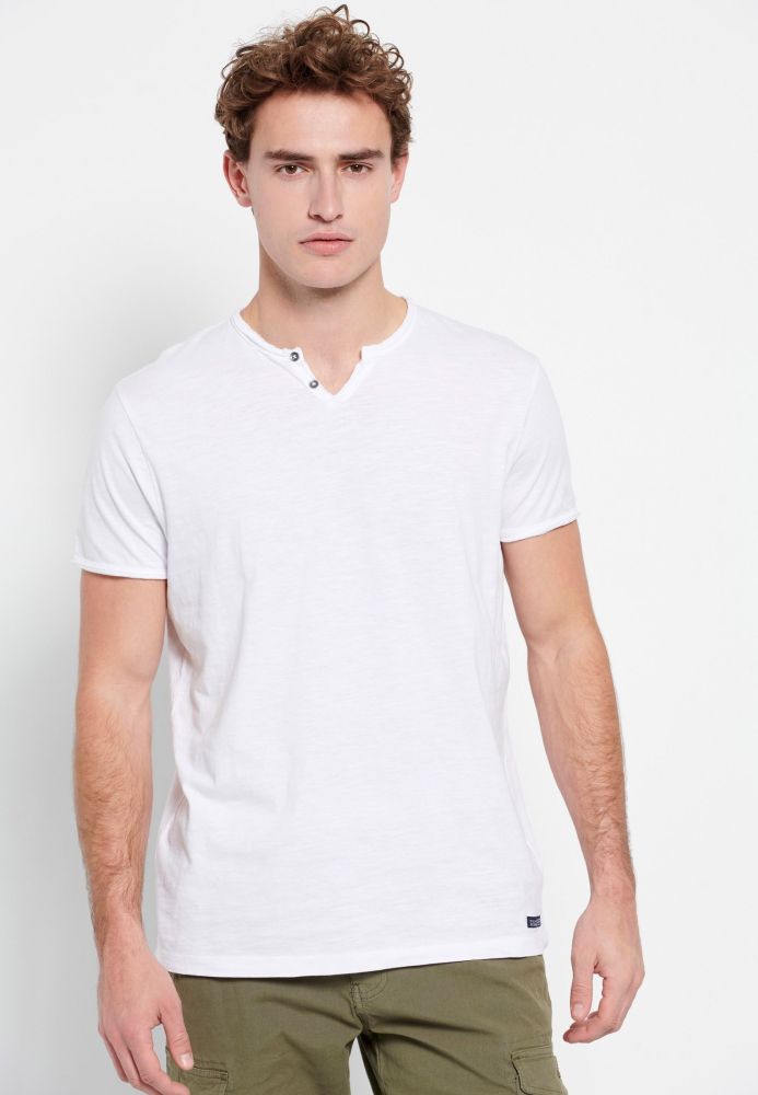 Essential t-shirt με λαιμό henley