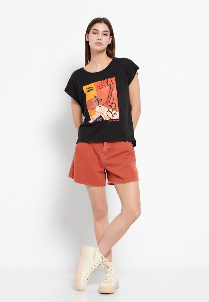 Βαμβακερό t-shirt με τύπωμα