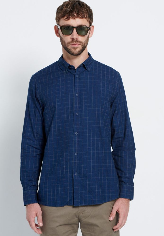Comfort fit καρό πουκάμισο Marron