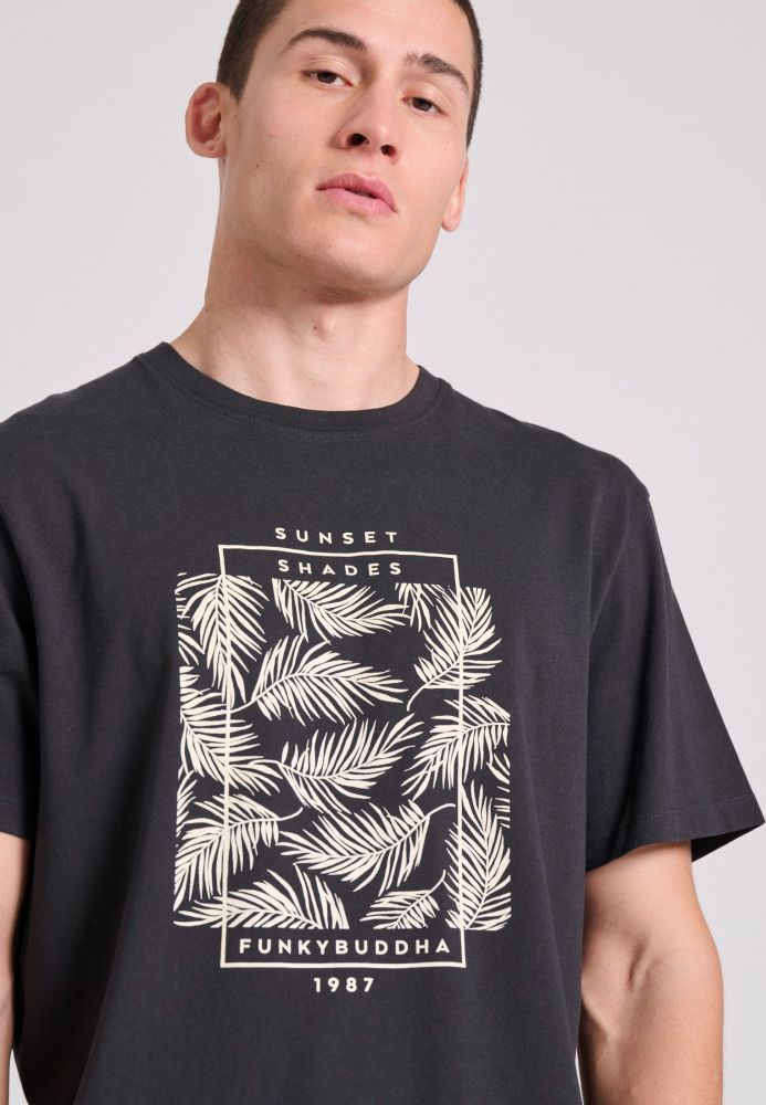 T-shirt με botanic frame τύπωμα