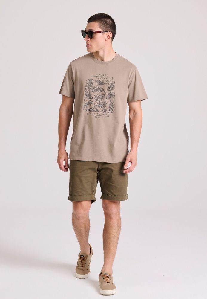 T-shirt με botanic frame τύπωμα