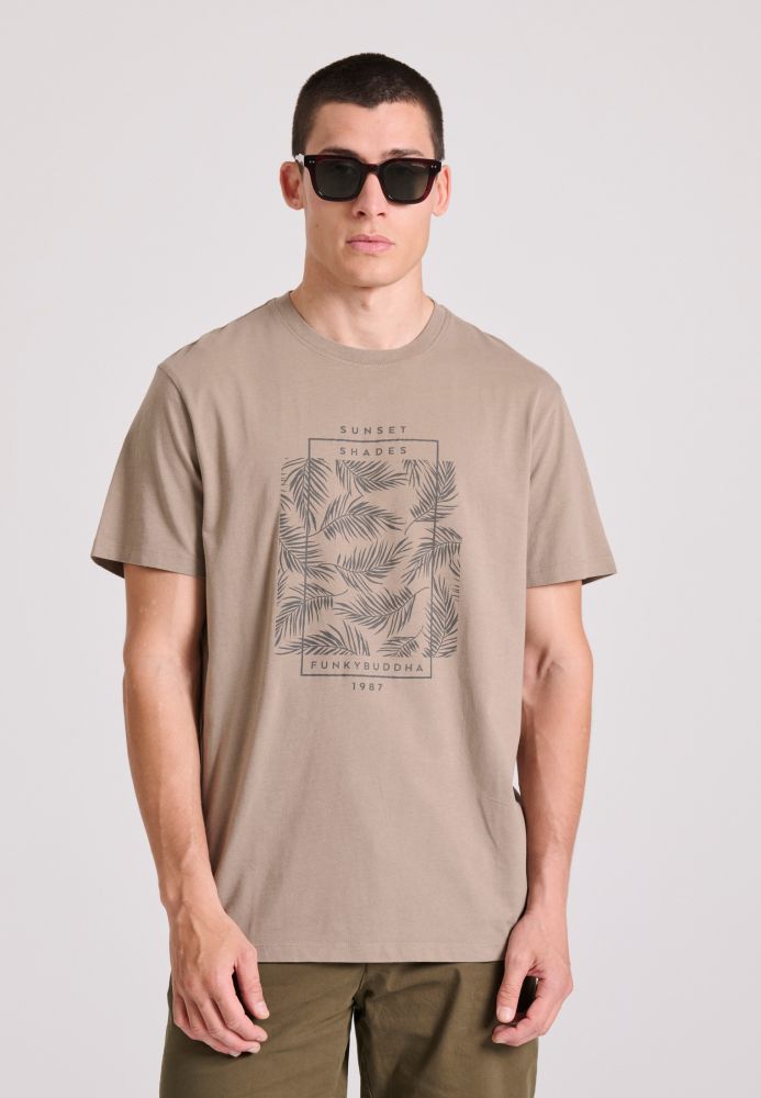 T-shirt με botanic frame τύπωμα
