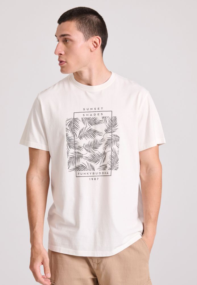 T-shirt με botanic frame τύπωμα