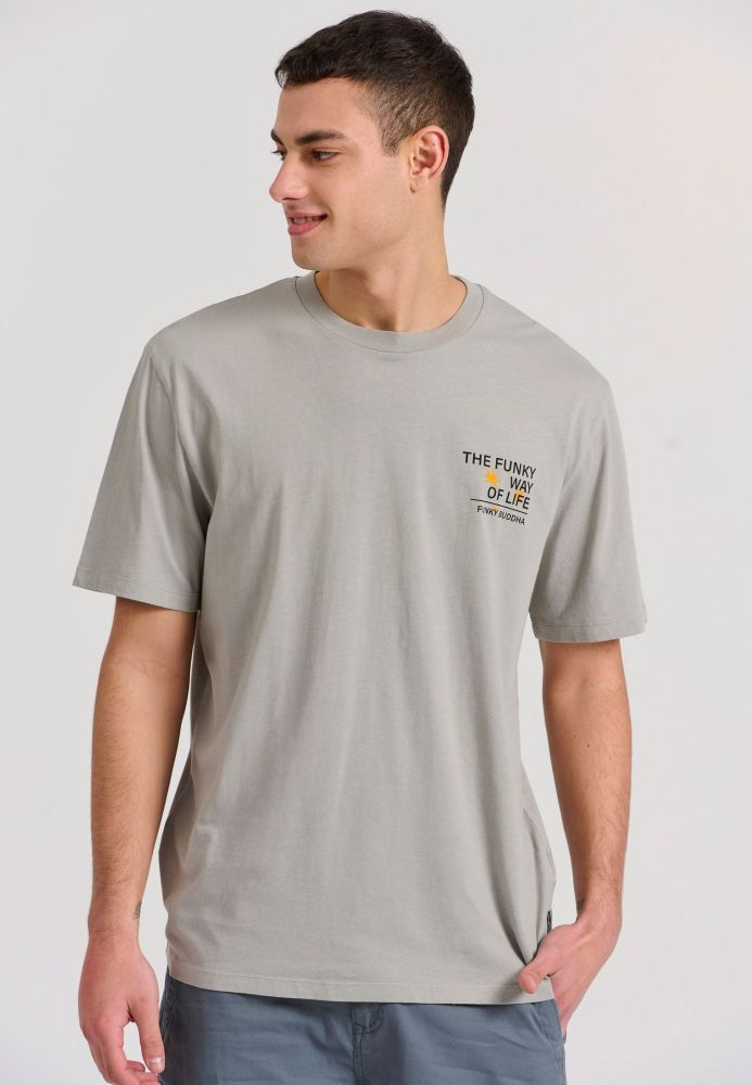Relaxed fit t-shirt με abstract τύπωμα στην πλάτη
