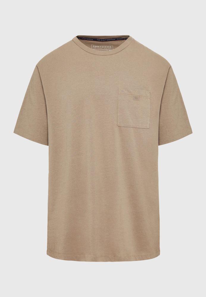 Relaxed fit t-shirt με τσέπη στο στήθος