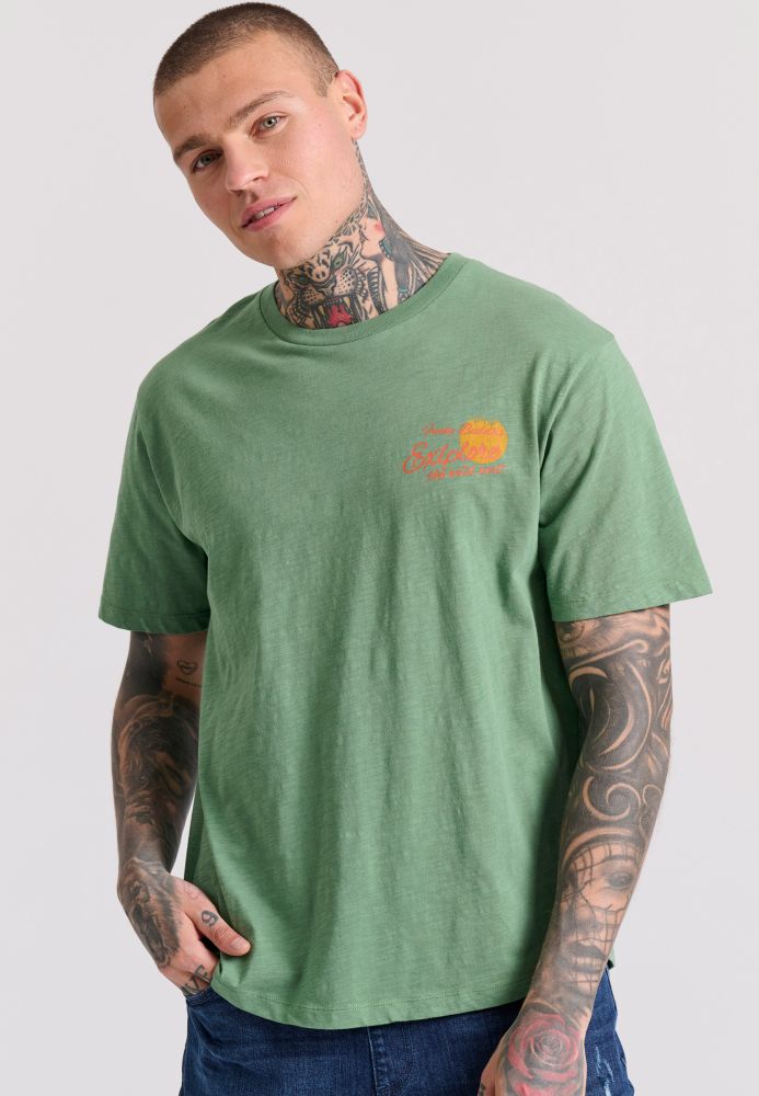 Relaxed fit t-shirt με τύπωμα στην πλάτη