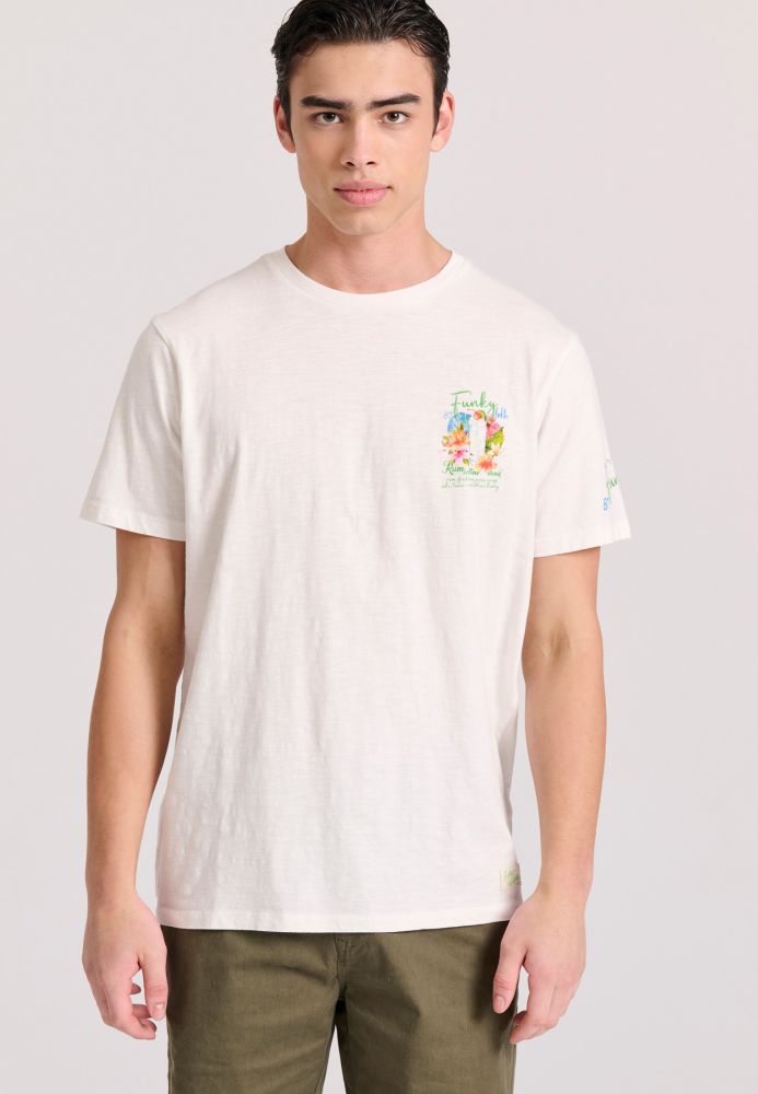T-shirt με graphic τύπωμα στο στήθος