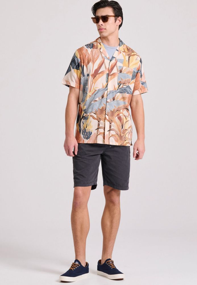Relaxed fit resort πουκάμισο με all over τύπωμα