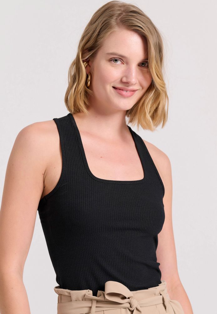 Tank top σε rib ύφανση