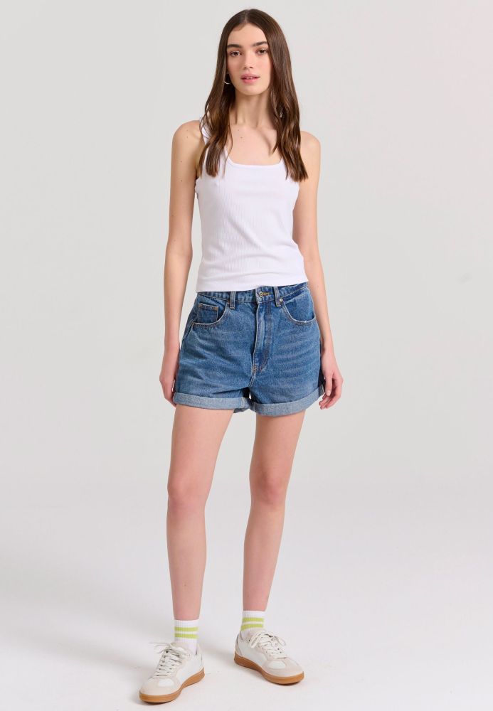 Tank top σε rib ύφανση