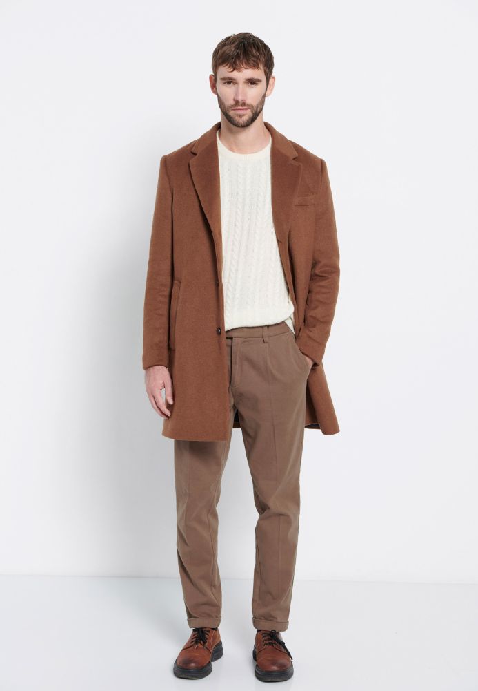 Chino παντελόνι με πιέτες Marron