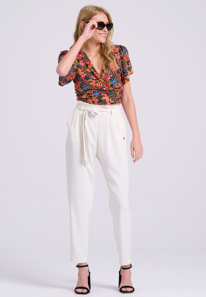 Κρουαζέ τοπ με τύπωμα σε boho look