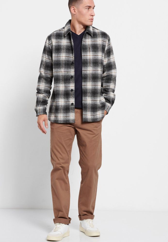 Oversized καρό overshirt πουκάμισο
