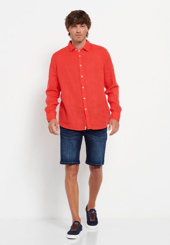 Essential λινό πουκάμισο