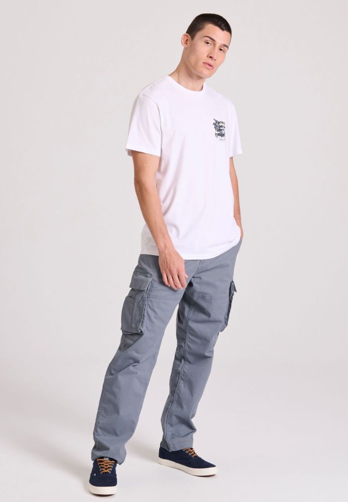 Loose tapered fit cargo παντελόνι σε ζακάρ ύφανση