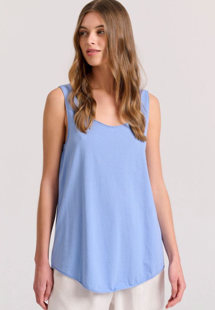 Tank top από οργανικό βαμβάκι με raw edges