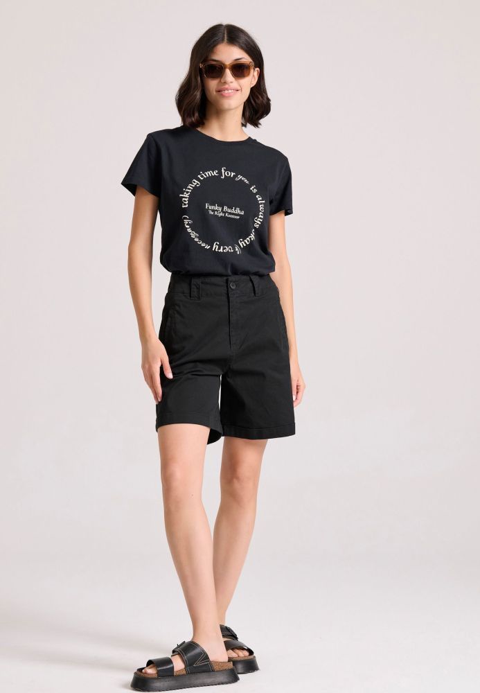 Organic cotton t-shirt με embossed τύπωμα
