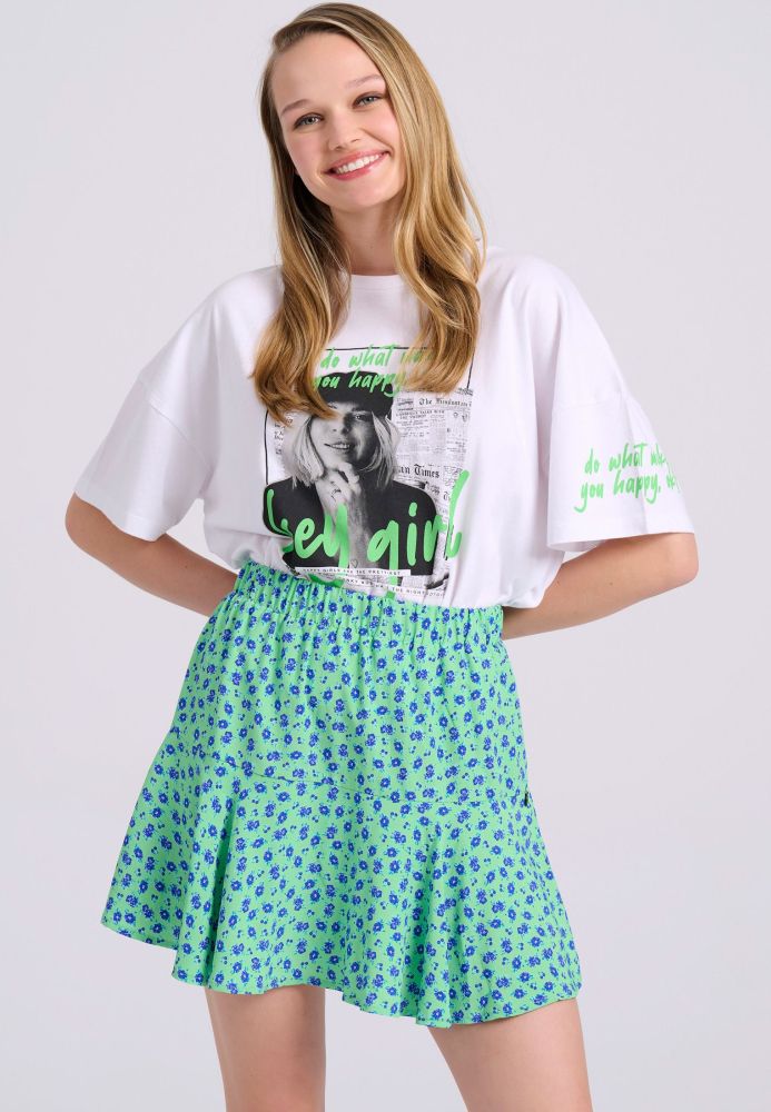 Oversized t-shirt με photographic τύπωμα